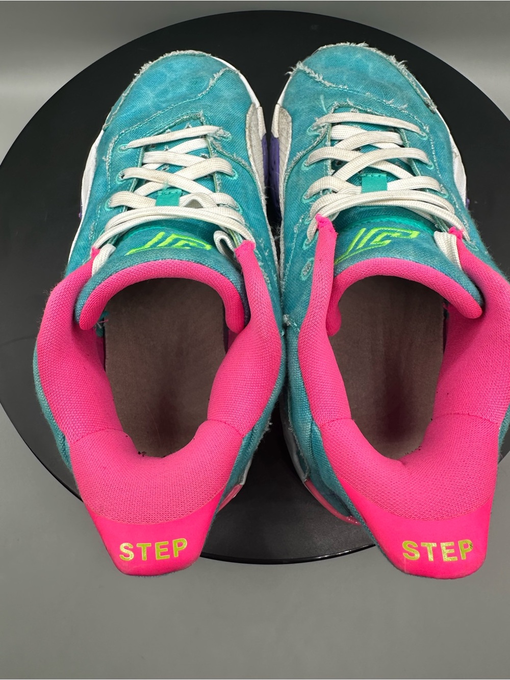 Jordan Tatum 2 Wave Runner Basketball Shoes Youth 5 Teal/Pink/Lime - Picture 9 of 10
